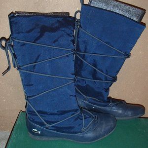 LACOSTE FROST BOOT WEATHERPROOF LEATHER LACE NAVY